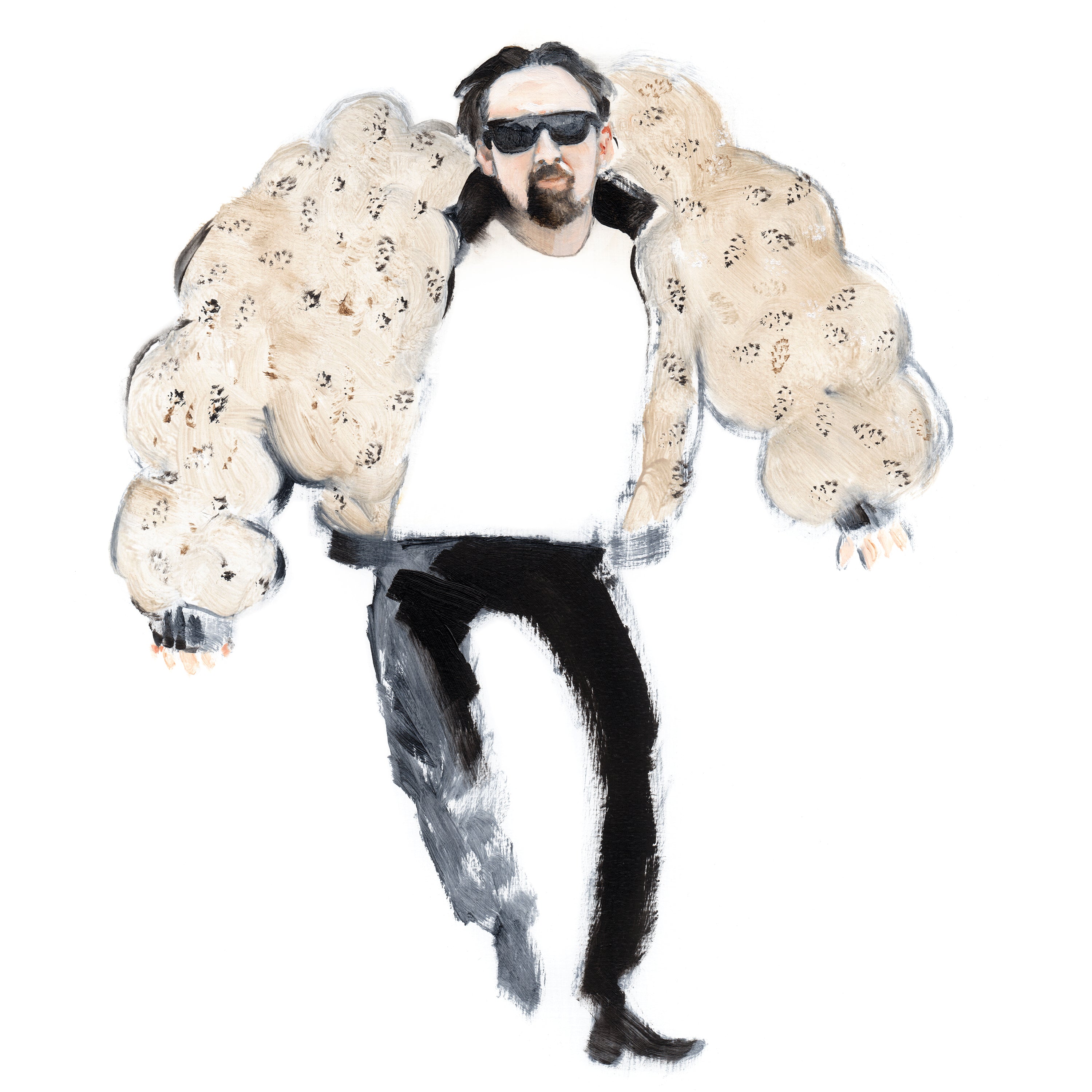 Random painting of Nic Cage in one of his little outfits (2024 edition)