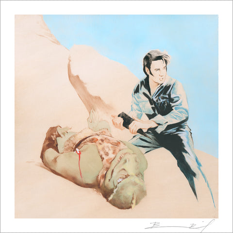 “Elvis Shows Mercy on the Gorn” signed print