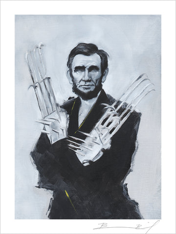 “Abraham Lincoln and his Claws of Death” signed print
