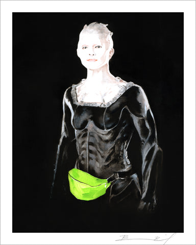 “Queen Wearing a Fanny Pack” signed print