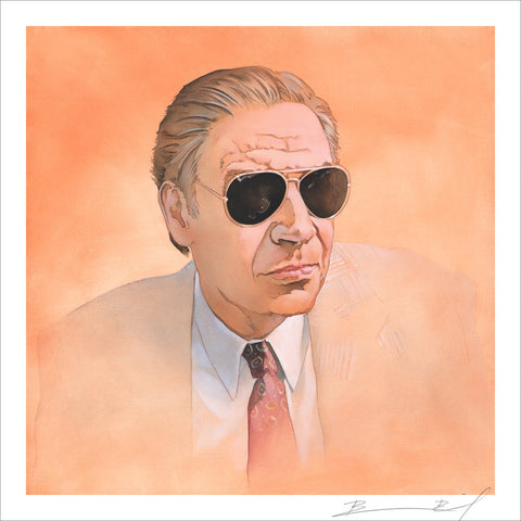 “Man Wearing Sunglasses” signed print