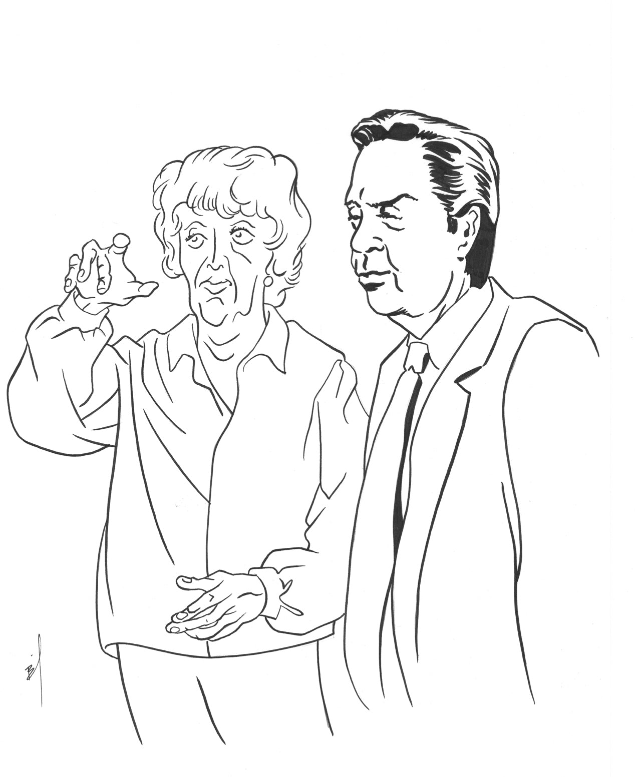 Lennie talks with a witness