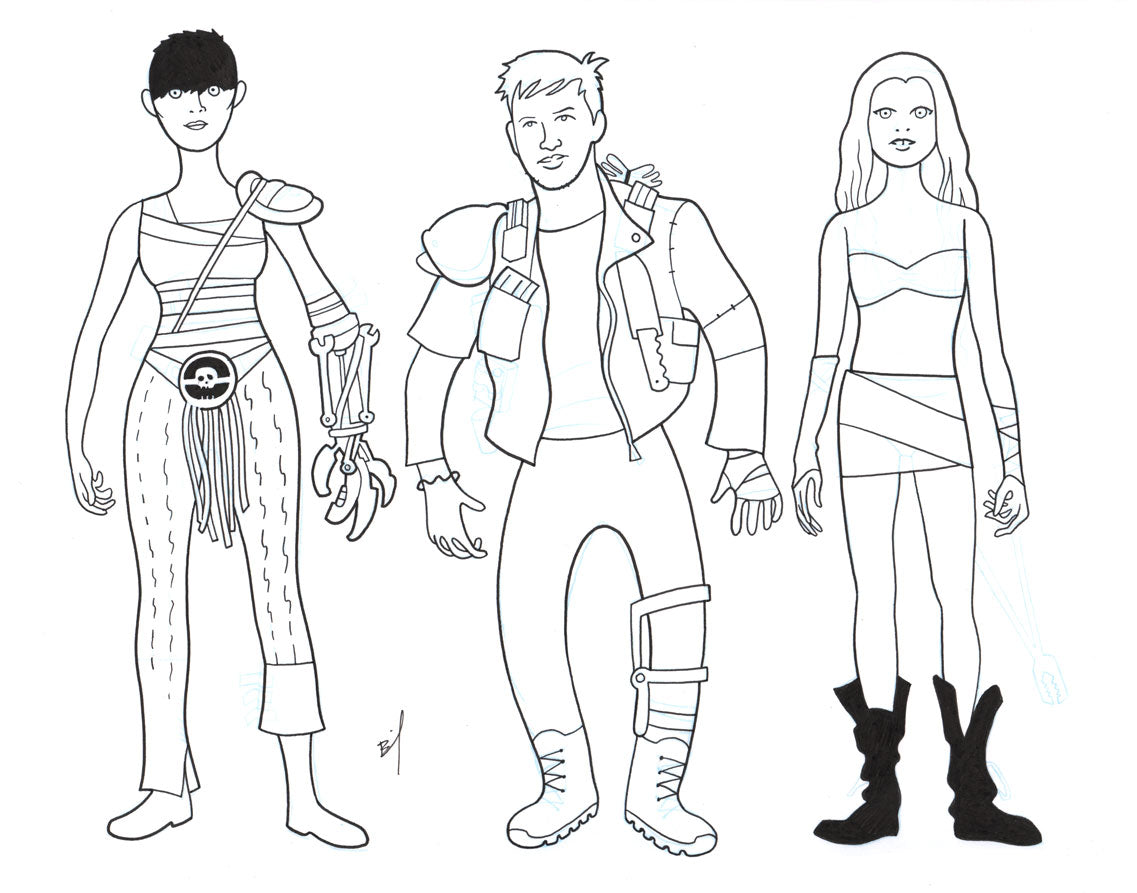 Drawing of Mad Max characters (no. 1)