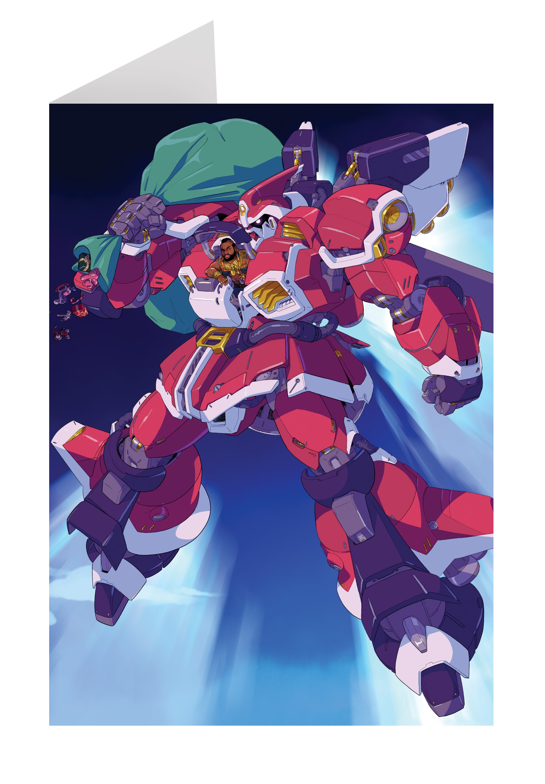 “Mecha T-mas” greeting cards