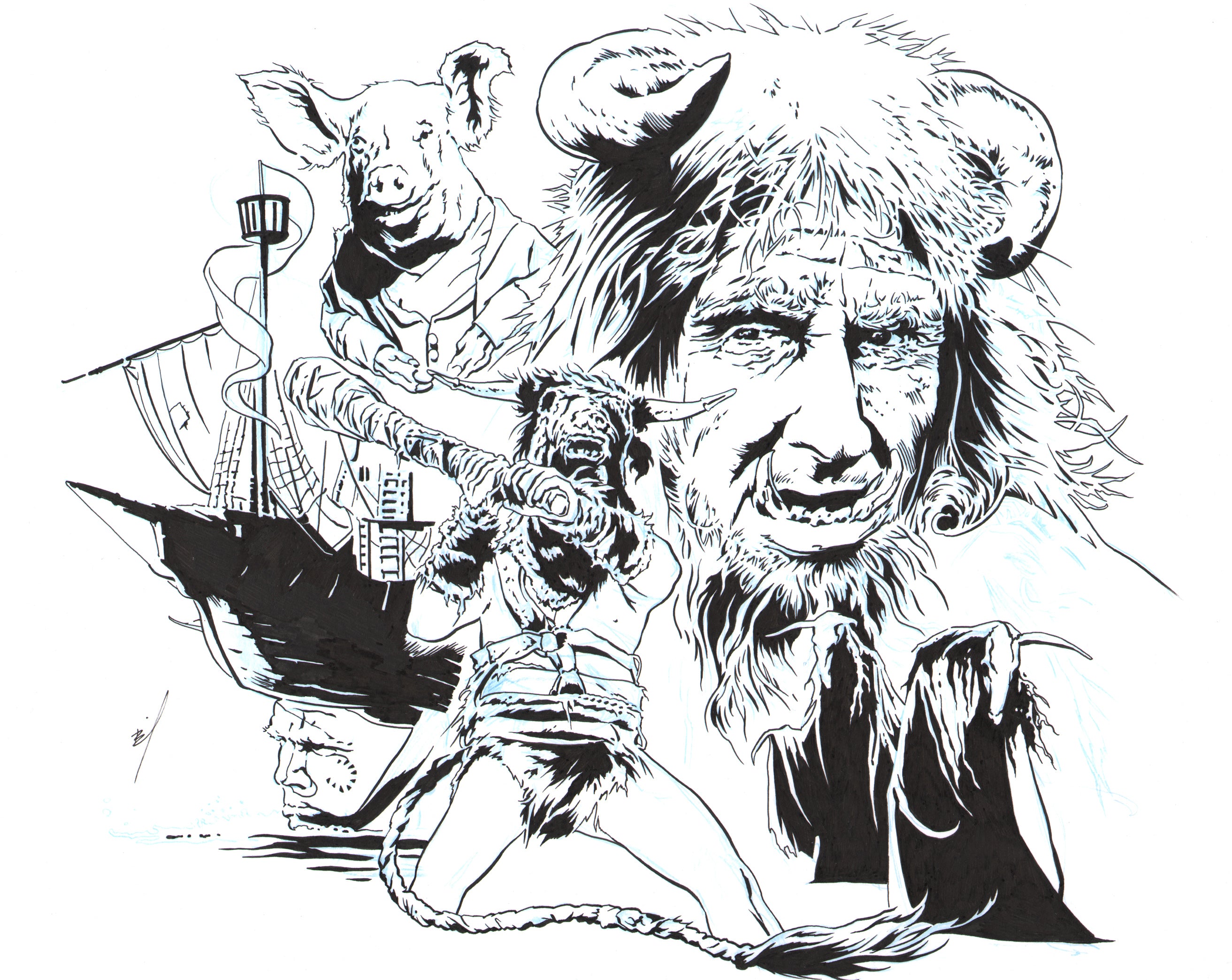 Time Bandits (Monsters) original art