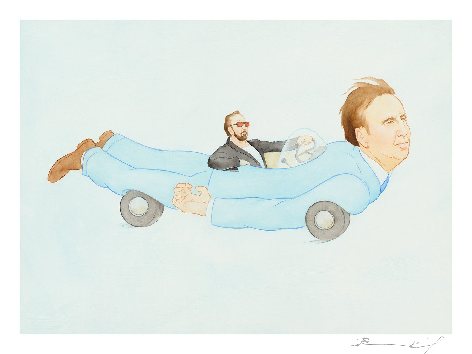 “Commuter Cage” signed print