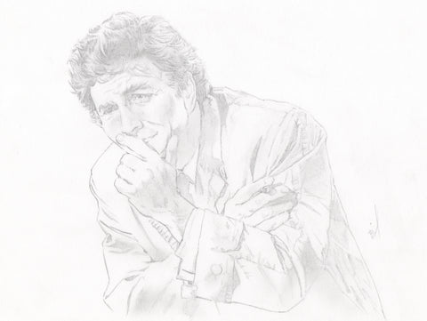 “Thinking Columbo” pencil drawing