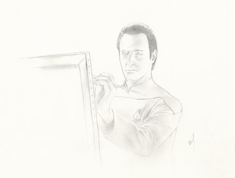 Drawing of a Robot Making a Painting