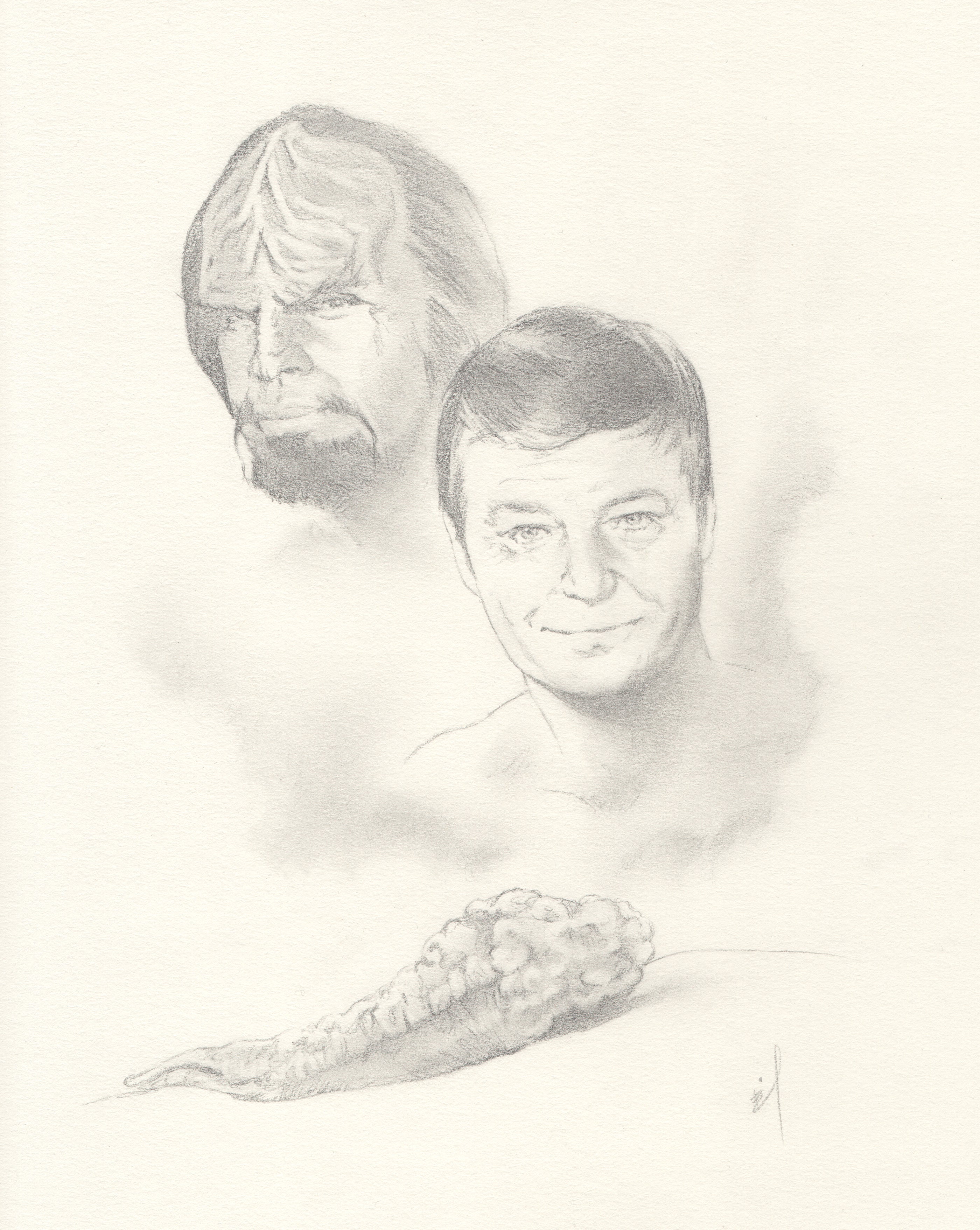 “The Dax Symbiont Remembers Past Lovers” original drawing