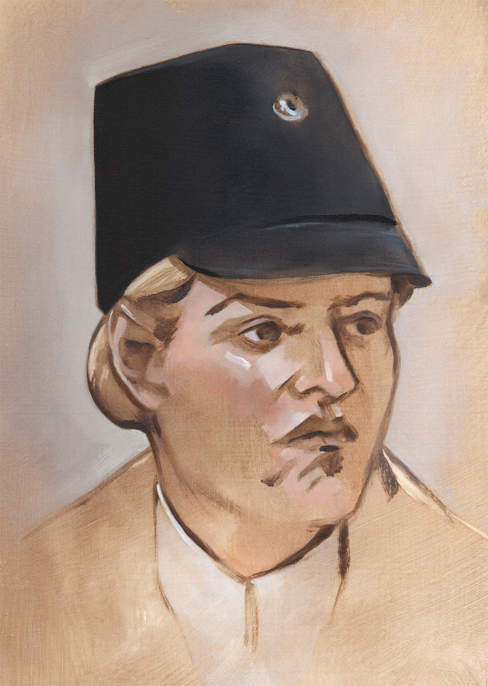 Stern Character “Stern Character” original oil painting – Brandon Bird