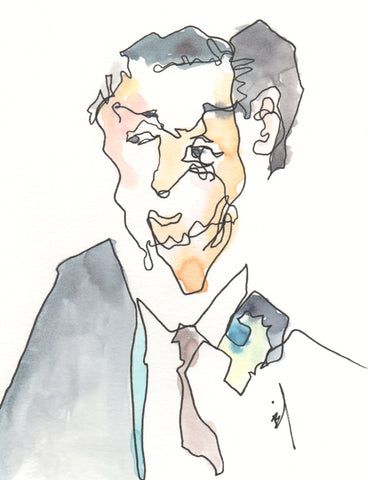 “Blind Orbach” original watercolor