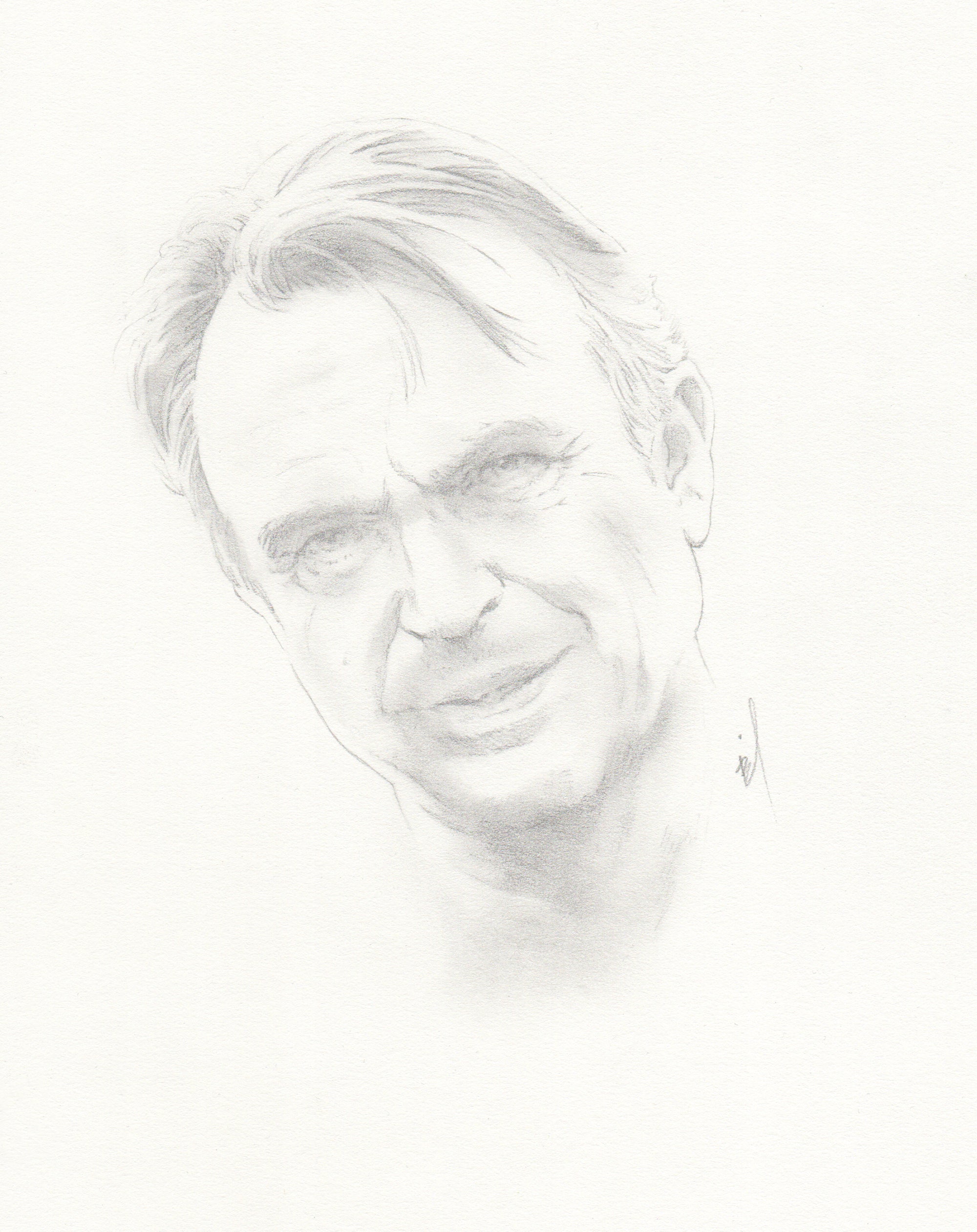“Sam Neill” pencil drawing