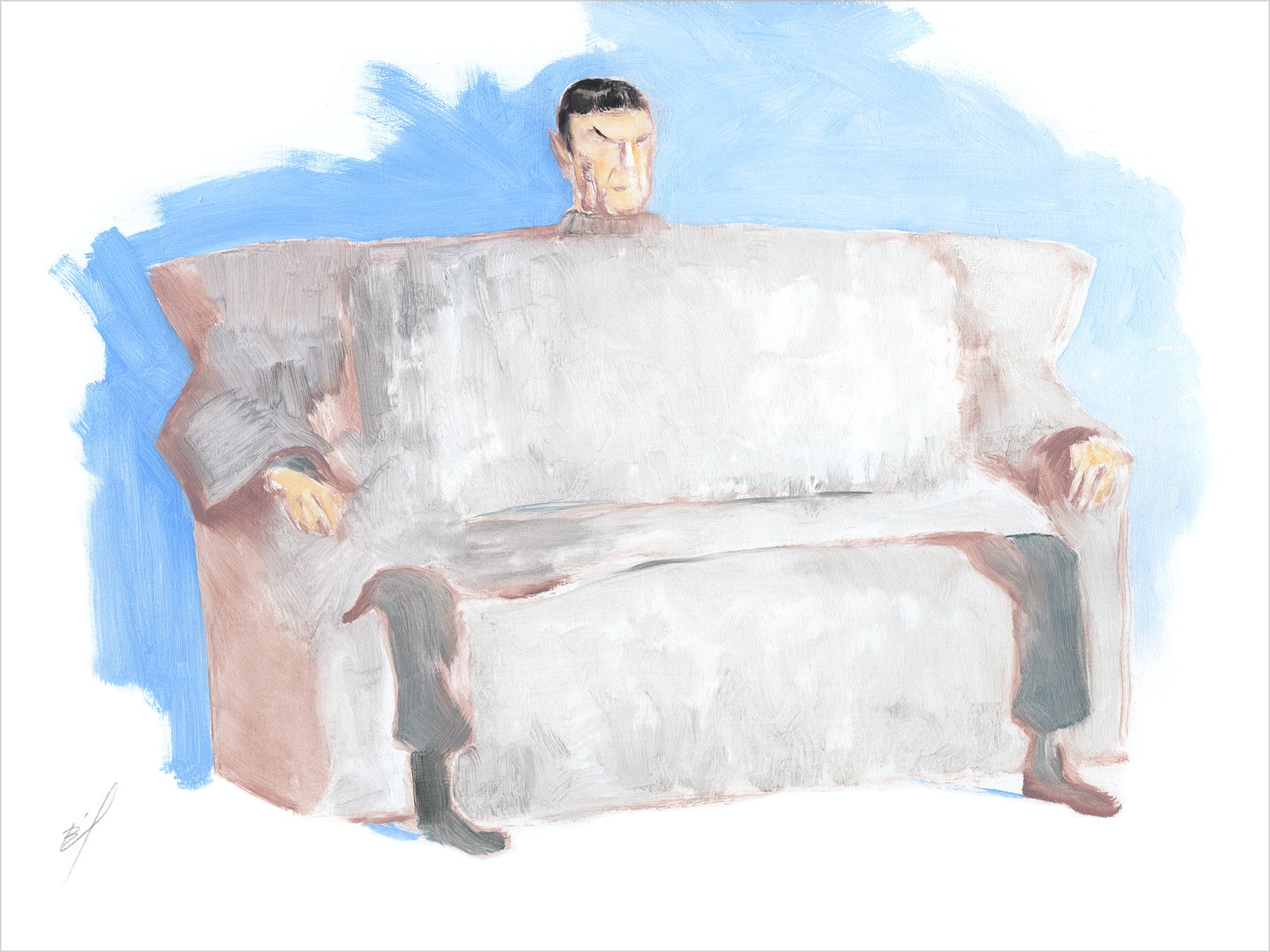 “Spock is a Couch” signed print