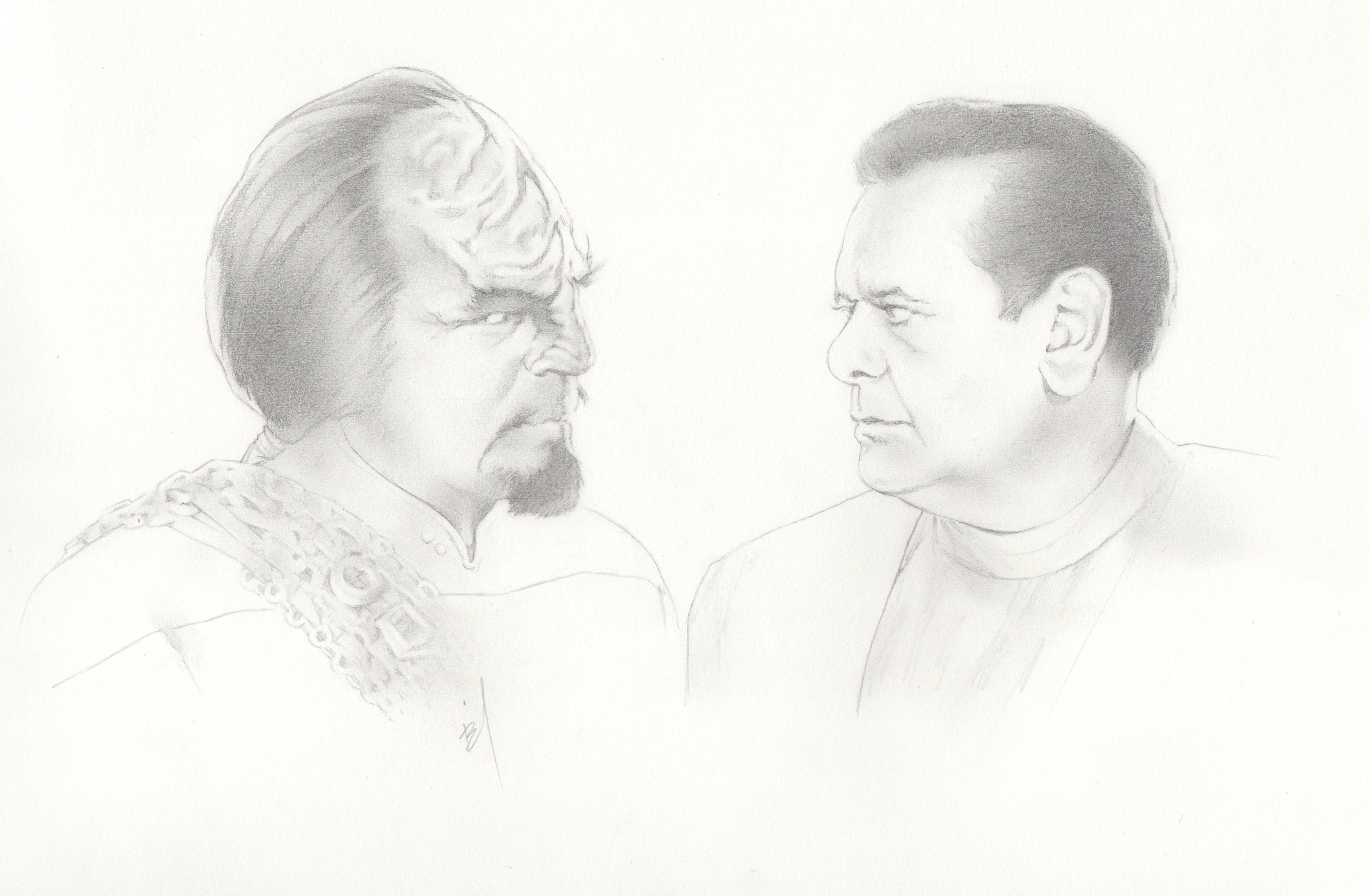 “Worf and Paul Sorvino” original drawing