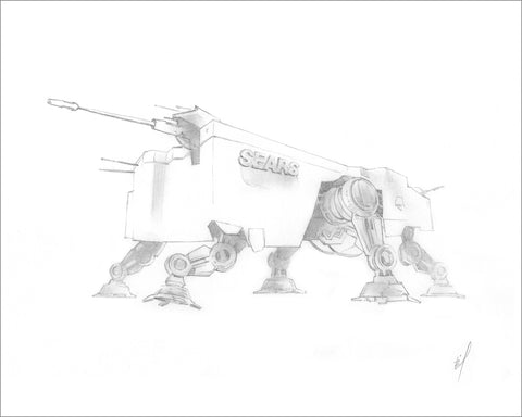 “AT-AS (All-Terrain Armored Sears)” signed print