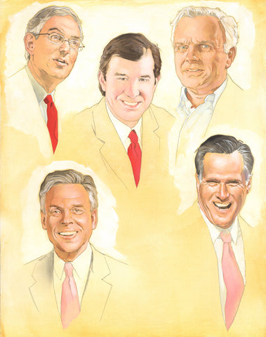 “Business Mormon portraits” original oil painting
