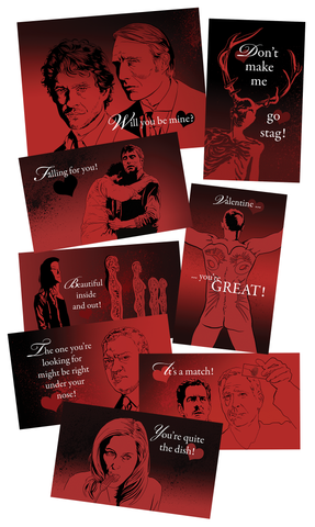 Hannibal-entines (set of 8 stickers)