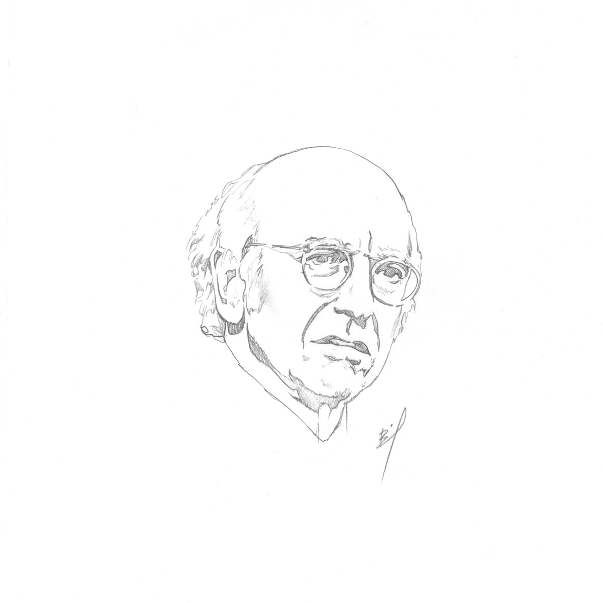 sketch of Larry David