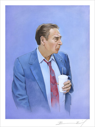 “Man Holding Cup” signed print