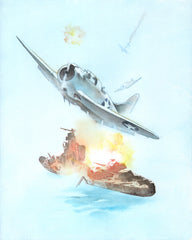 “Wings: The Battle of Midway” painting diptych
