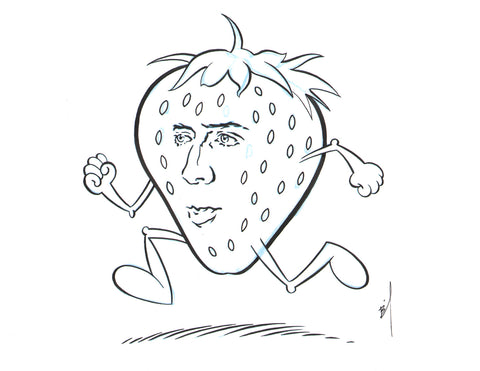 Nicolas Cage (strawberry) running