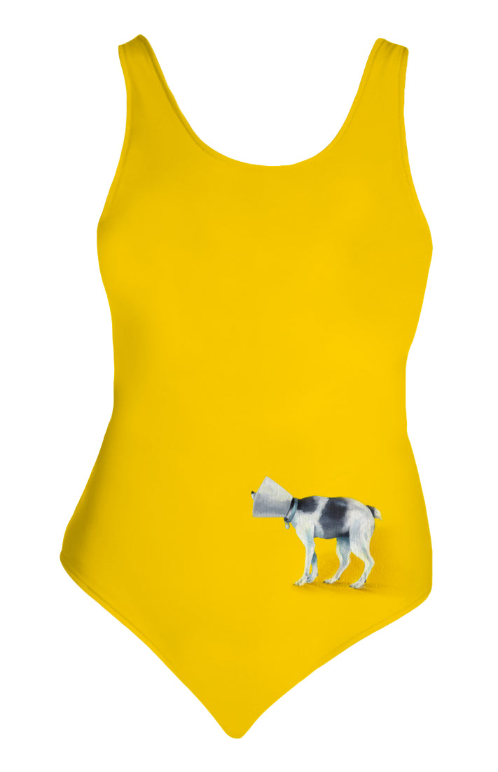 “Brave Cone Dog” one-piece swimsuit