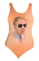 “Man Wearing Sunglasses” one-piece swimsuit