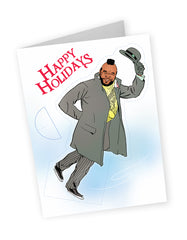 “T-mas on Ice” paper doll greeting cards